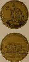 An illustration from Medals of the British navy and how they were won : with a list of those officers, who for their gallant conduct were granted honorary swords and plate by the Committee of the Patriotic Fund (1895)