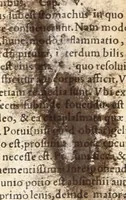 An illustration from Medicae artis principes, post Hippocratem & Galenum. Graeci Latinitate donati, Aretaeus, Ruffus Ephesius, Oribasius, Paulus Aegineta, Aëtius, Alex. Trallianus, Actuarius, Nic. Myrepsus. Latini, Corn. Celsus, Scrib. Largus, Marcell. Empiricus. Aliíque praeterea, quorum unius nomen ignoratur. Index non solùm copiosus, sed etiam ordine artificioso omnia digesta habens. Hippocr. aliquot loci cum Corn. Celsi interpretatione (1567)