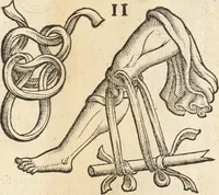 An illustration from Medicae artis principes, post Hippocratem & Galenum. Graeci Latinitate donati, Aretaeus, Ruffus Ephesius, Oribasius, Paulus Aegineta, Aëtius, Alex. Trallianus, Actuarius, Nic. Myrepsus. Latini, Corn. Celsus, Scrib. Largus, Marcell. Empiricus. Aliíque praeterea, quorum unius nomen ignoratur. Index non solùm copiosus, sed etiam ordine artificioso omnia digesta habens. Hippocr. aliquot loci cum Corn. Celsi interpretatione (1567)
