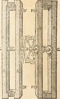 An illustration from Medicae artis principes, post Hippocratem & Galenum. Graeci Latinitate donati, Aretaeus, Ruffus Ephesius, Oribasius, Paulus Aegineta, Aëtius, Alex. Trallianus, Actuarius, Nic. Myrepsus. Latini, Corn. Celsus, Scrib. Largus, Marcell. Empiricus. Aliíque praeterea, quorum unius nomen ignoratur. Index non solùm copiosus, sed etiam ordine artificioso omnia digesta habens. Hippocr. aliquot loci cum Corn. Celsi interpretatione (1567)