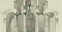 An illustration from Medieval architecture, its origins and development, with lists of monuments and bibliographies (1912)
