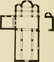 An illustration from Medieval architecture, its origins and development, with lists of monuments and bibliographies (1912)