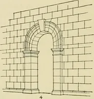 An illustration from Medieval architecture, its origins and development, with lists of monuments and bibliographies (1912)
