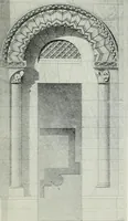 An illustration from Medieval architecture, its origins and development, with lists of monuments and bibliographies (1912)
