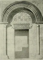 An illustration from Medieval architecture, its origins and development, with lists of monuments and bibliographies (1912)