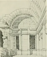 An illustration from Medieval architecture, its origins and development, with lists of monuments and bibliographies (1912)