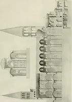 An illustration from Medieval architecture, its origins and development, with lists of monuments and bibliographies (1912)