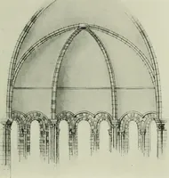 An illustration from Medieval architecture, its origins and development, with lists of monuments and bibliographies (1912)