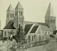An illustration from Medieval architecture, its origins and development, with lists of monuments and bibliographies (1912)