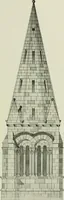 An illustration from Medieval architecture, its origins and development, with lists of monuments and bibliographies (1912)