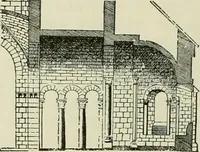An illustration from Medieval architecture, its origins and development, with lists of monuments and bibliographies (1912)
