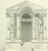 An illustration from Medieval architecture, its origins and development, with lists of monuments and bibliographies (1909)