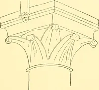An illustration from Medieval architecture, its origins and development, with lists of monuments and bibliographies (1909)