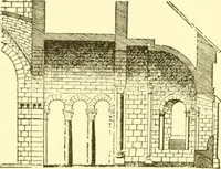 An illustration from Medieval architecture, its origins and development, with lists of monuments and bibliographies (1909)