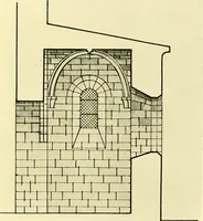 An illustration from Medieval architecture, its origins and development, with lists of monuments and bibliographies (1909)