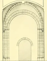 An illustration from Medieval architecture, its origins and development, with lists of monuments and bibliographies (1909)