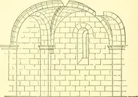 An illustration from Medieval architecture, its origins and development, with lists of monuments and bibliographies (1909)