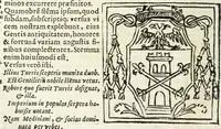 An illustration from Mediolanenses antiquitates ex urbis paroecijs collectae : ichnographicis ispsarum tabulis, recentibus rerum memorijs, varijs ecclesiasticis ritibus auctę et illustratę (1625)