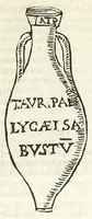 An illustration from Mediolanenses antiquitates ex urbis paroecijs collectae : ichnographicis ispsarum tabulis, recentibus rerum memorijs, varijs ecclesiasticis ritibus auctę et illustratę (1625)