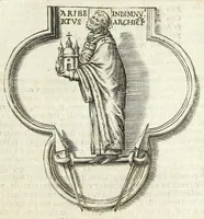 Picture 22 of 31 from Mediolanenses antiquitates ex urbis paroecijs collectae : ichnographicis ispsarum tabulis, recentibus rerum memorijs, varijs ecclesiasticis ritibus auctę et illustratę (1625), leaf 239