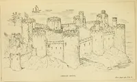 An illustration from Mediæval military architecture in England (1884)