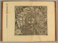 An illustration from Meer oder Seehanen Buch, : darinn verzeichnet seind, die wunderbare, gedenckwürdige Reise Vnd Schriffarhten, so recht und billich geheissen Meer Vnd Seehanen, der Königen von Hispania, Portugal, Engellandt vnd Franckreich, inwendig den letst vergangnen hundert Jahren, gettran. Auff vnd durch welche Schiffarten, ein Newe Welt gegen Nidergang, und grosse Königreichen...gegen Auffgang gelegen...entdeckt seind. ... (1598)