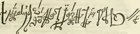 Picture 10 of 15 from Melitsat kai hermeneia : das ist, Onomasticvm vnd Interpretatio, oder, Aussführliche Erklerung Leonharten Thurneyssers zum Thurn ... vber etliche frembde vn[d] (bey vielen hochgelarten, die der lateinischen vnd griechischen Sprach erfahren) vnbekante Nomina, Verba, Prouerbia, Dicta, Sylben, Caracter, vnd sonst Reden, deren nicht allein in theuren Philosophi vnd Medici Aurelij, Theophrasti, Paracelsi von Hohenheim, sondern auch in anderer Authorum Schrifften hin vnd wider weitleufftig gedacht ... : das ander Theil, in welchem fast jedes Wort, mit seiner eigenen Schrifft, nach der Völcker Etymologia oder eigenen Art vnd Weis zureden beschrieben worden ist (1583), leaf 154