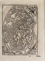 An illustration from M. Elucidarius Von allerhand Geschöpffen Gottes, den Engeln, den Himmeln, Gestirn, Planeten, vnd wie alle Creaturen geschaffen seind auff Erden : auch wie die Erdt in drey Theyl getheylet, vnnd dero Länder, sampt der Völcker darinn, Eigenschafften, vnd wunderbarlichen Thieren, auss Plinio Secundo, Solino, und andern Weltbeschreibern, ein kurtze vnd lustige Anzeigung : mit angehencktem Bauren Compassz, vor die jhenigen gestellt, so sich auff den Compassz nicht verstehen, oder denselben nicht allzeit bey sich haben, die Stundt dess Tages in der Handt durch den Strohalmen zu lehrnen (1584)