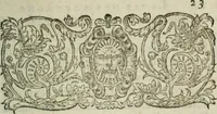 An illustration from Memoires et recueil de l'origine, alliances, & succession de la royale famille de Bourbon, branche de la Maison de France. Ensemble de l'histoire, gestes, & seruices plus memorables, faictz par les princes d'icelle aux Rois & Courõne de France (1587)