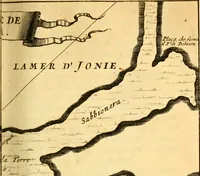 An illustration from Memoires, historiques & geographiques du royaume de la Moree, Negrepont, & des places maritimes, jusques à Thessalonique (1686)