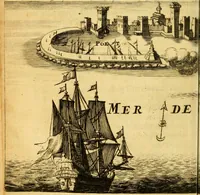 An illustration from Memoires, historiques & geographiques du royaume de la Moree, Negrepont, & des places maritimes, jusques à Thessalonique (1686)