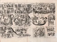 An illustration from Memoriale juris civilis Romani : quo tituli omnes et praecipuae leges, quae in quinquaginta digestorum, seu pandectarum libris sunt, emblematibus & imaginibus ita efficta exhibentur, ut, unà cum titulorum materiis, eorum etiam numeri memoriae imprimi, contineri ac reddi : quin etiam leges illae praecipuae ad suos referri titulos facili negotio queant, ad minuendos in studio juris labores (1673)