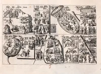 An illustration from Memoriale juris civilis Romani : quo tituli omnes et praecipuae leges, quae in quinquaginta digestorum, seu pandectarum libris sunt, emblematibus & imaginibus ita efficta exhibentur, ut, unà cum titulorum materiis, eorum etiam numeri memoriae imprimi, contineri ac reddi : quin etiam leges illae praecipuae ad suos referri titulos facili negotio queant, ad minuendos in studio juris labores (1673)