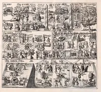An illustration from Memoriale juris civilis Romani : quo tituli omnes et praecipuae leges, quae in quinquaginta digestorum, seu pandectarum libris sunt, emblematibus & imaginibus ita efficta exhibentur, ut, unà cum titulorum materiis, eorum etiam numeri memoriae imprimi, contineri ac reddi : quin etiam leges illae praecipuae ad suos referri titulos facili negotio queant, ad minuendos in studio juris labores (1673)