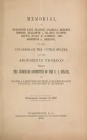 An illustration from Memorial of Elizabeth Cady Stanton, Isabella Beecher Hooker, Elizabeth L. Bladen, Olympia Brown, Susan B. Anthony, and Josephine L. Griffing, to the Congress of the United States, and the arguments thereon before the Judiciary committee of the U.S. Senate (1872)