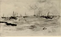 An illustration from Memorial exhibition of the works of the late J. McNeill Whistler, first president of the International Society of Sculptors, Painters, and Gravers, in the New Gallery, Regent Street, London, from the twenty-second of February to the thirty-first of March (1905)