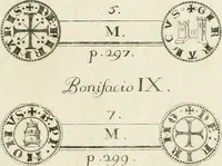 An illustration from Memorie della zecca fermana (1782)