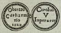 An illustration from Memorie historiche dell'illustrissima, famosissima, e fedelissima città di Catanzaro (1670)