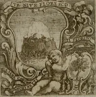 An illustration from Memorie, imprese, e ritratti de' signori Accademici Gelati de Bologna (1672)