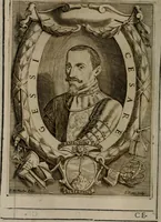 An illustration from Memorie, imprese, e ritratti de' signori Accademici Gelati de Bologna (1672)