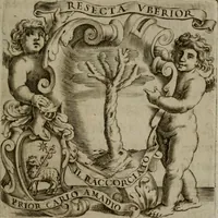 An illustration from Memorie, imprese, e ritratti de' signori Accademici Gelati de Bologna (1672)