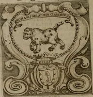 An illustration from Memorie, imprese, e ritratti de' signori Accademici Gelati de Bologna (1672)