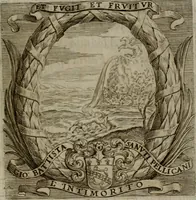 An illustration from Memorie, imprese, e ritratti de' signori Accademici Gelati de Bologna (1672)