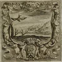 An illustration from Memorie, imprese, e ritratti de' signori Accademici Gelati de Bologna (1672)