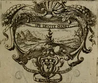 An illustration from Memorie, imprese, e ritratti de' signori Accademici Gelati de Bologna (1672)