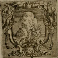 An illustration from Memorie, imprese, e ritratti de' signori Accademici Gelati de Bologna (1672)