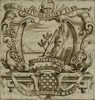 An illustration from Memorie, imprese, e ritratti de' signori Accademici Gelati de Bologna (1672)