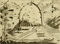 An illustration from Memorie istoriografiche delli regni della Morea e Negroponte e luoghi adiacenti (1686)