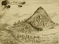 An illustration from Memorie istoriografiche delli regni della Morea e Negroponte e luoghi adiacenti (1686)