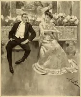 An illustration from Men, women and mirth ... (1909)